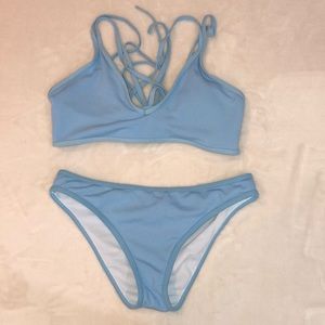 light blue bikini